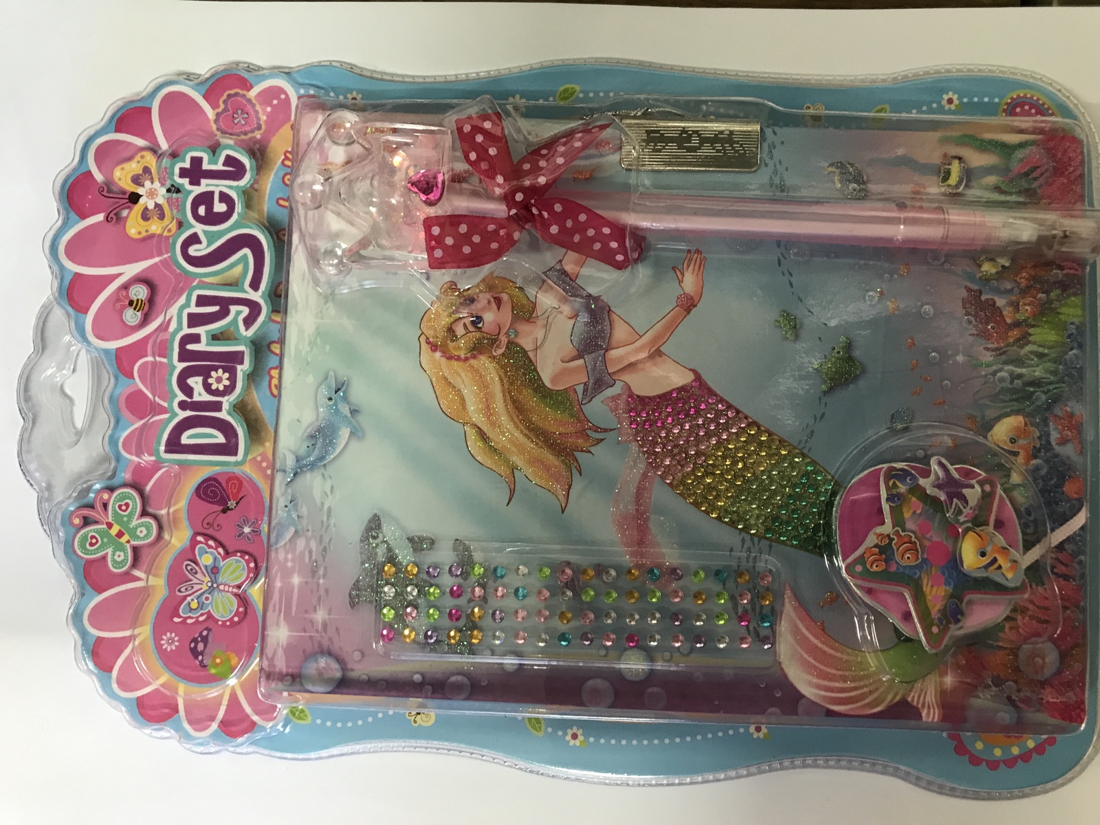 Mad Ally Diary Set with Crown Pen Mermaid faulty