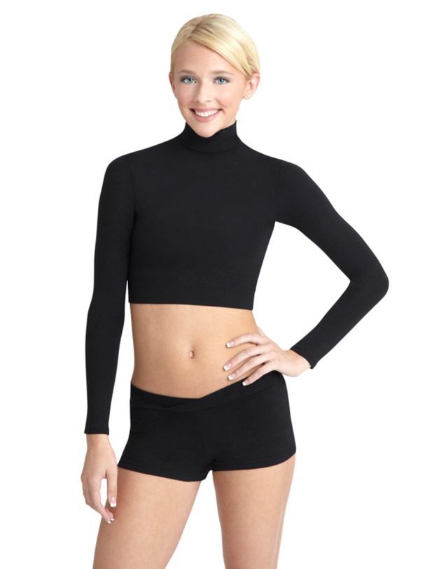 cheerleading turtleneck crop top