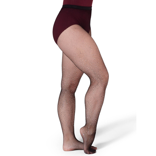 Capezio All-Over Rhinestone Fishnet Tights Adult Small/Medium; Black