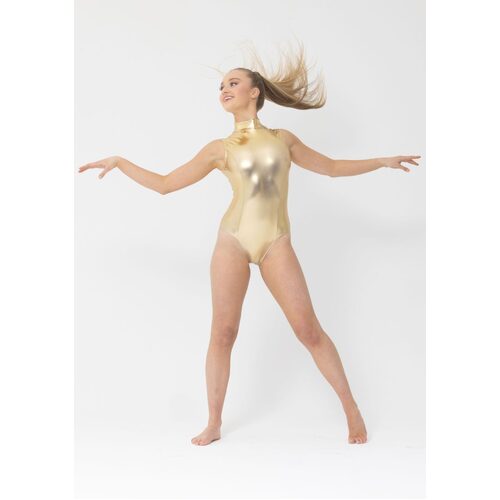 Studio 7 Blaze Metallic Leotard Adult Small; Metallic Gold