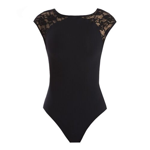 Energetiks Allison Lace Leotard Adult Small; Black