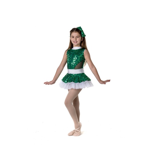 Studio 7 So Much Cheer Dress Child Small; Green