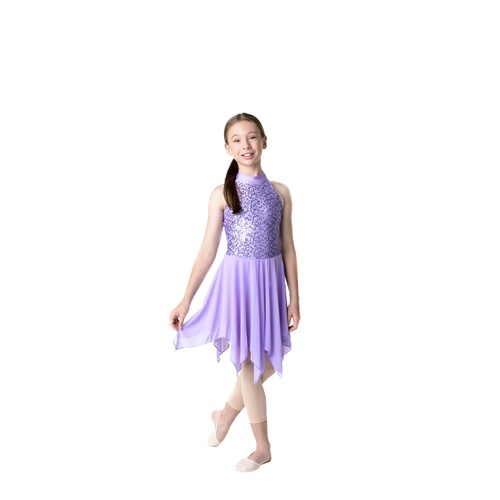 Studio 7 Pastel Essence Dress Child Small; Lilac