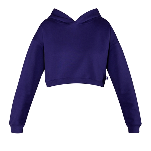 Energetiks Avery Cropped Hoodie Adult X- Small; Deep Purple