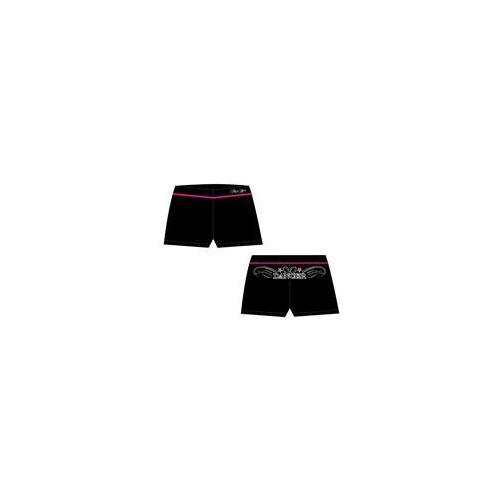 Mad Ally Dance Shorts Adult 10; Black/Pink