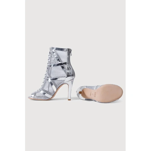 Bloch Ladies Allure Heels Dancing Boot; Ladies 37; Silver  