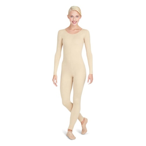 Capezio Long Sleeve Unitard Adult Large; Nude