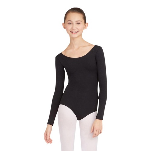 Capezio Long Sleeve Leotard Adult Medium; Black