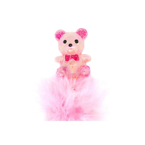 Mad Ally Teddy Bear Fluffy Pen; Pink
